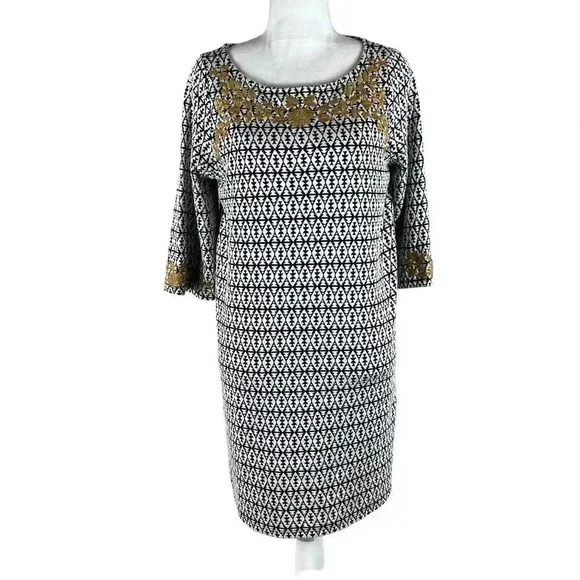 TMHL Embroidered 3/4 Sleeve Dress Size M - Picture 1 of 10
